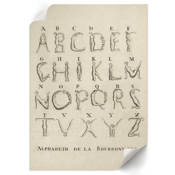 Decorative poster The naked alphabet