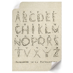 Decorative poster The naked alphabet