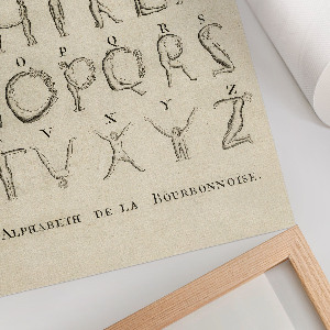 Decorative poster The naked alphabet