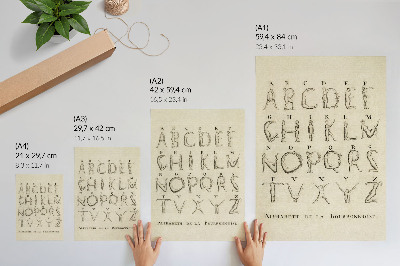 Decorative poster The naked alphabet