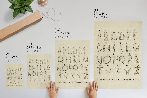 Decorative poster The naked alphabet