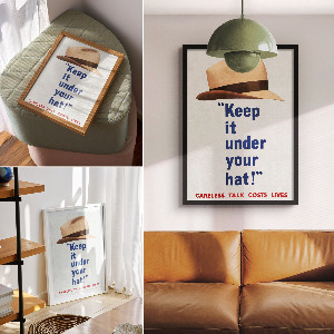 Wall art Keep it under your hat