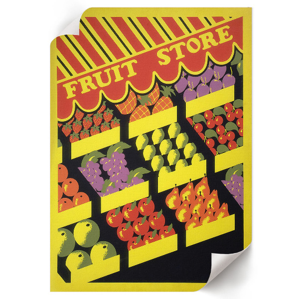 Art print of a fruit shop