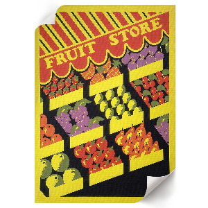 Art print of a fruit shop