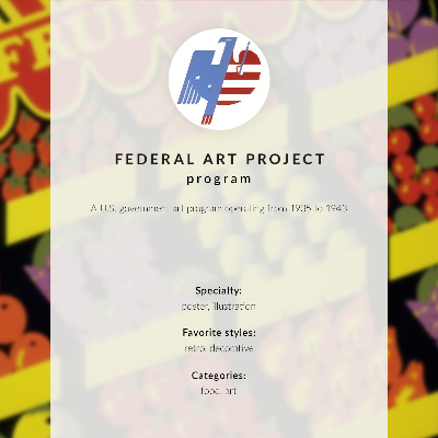 Art print Fruit shop