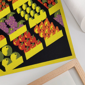 Art print of a fruit shop