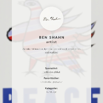 Decorative poster McCarthy Peace