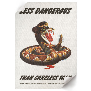 Decorative poster with a snake motif