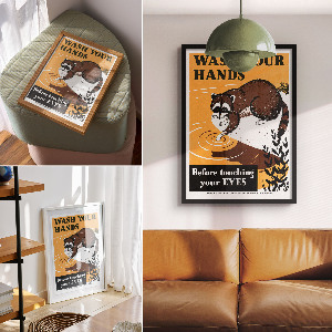 Wall print Wash your hands