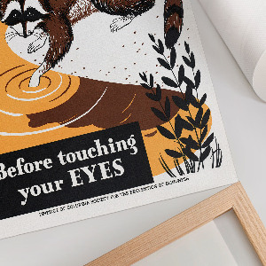 Wall print Wash your hands