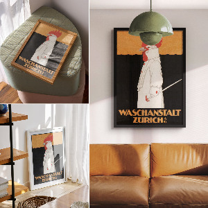 Decorative poster Waschanstalt Zurich
