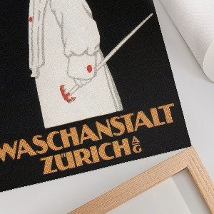 Decorative poster Waschanstalt Zurich