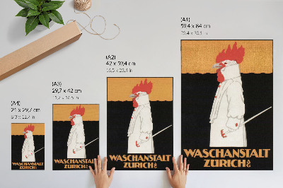 Decorative poster Waschanstalt Zurich