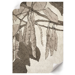 Art print featuring a red worm