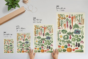 Decorative poster Types of vegetables