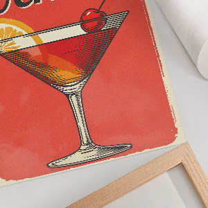 Poster featuring a Negroni cocktail