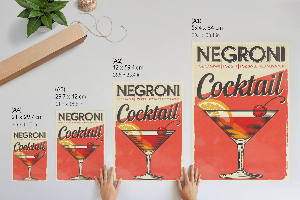 Poster featuring a Negroni cocktail