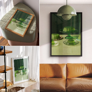 Green jelly wall art