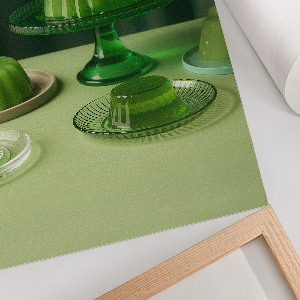 Green jelly wall art