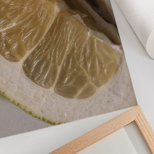 Wall print with a citrus fruit motif