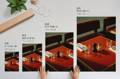 Wall art A table in a restaurant