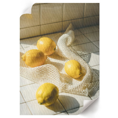 Wall print Lemons in a net