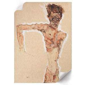 Decorative poster depicting a nude man