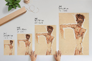 Decorative poster Naked man