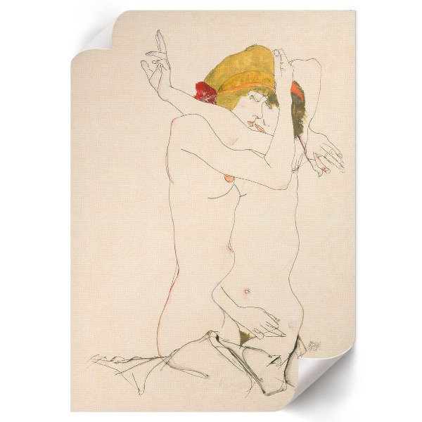 Wall art Two women embracing