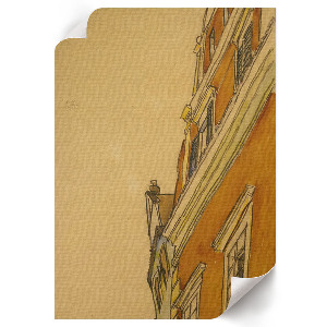 Decorative poster House in Krumau