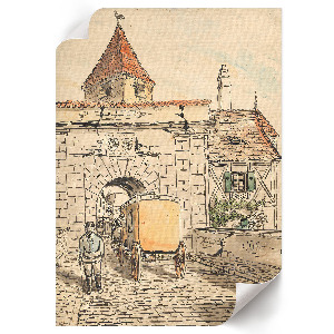 Art print of a city gate