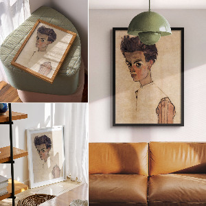 Poster Egon's self-portrait