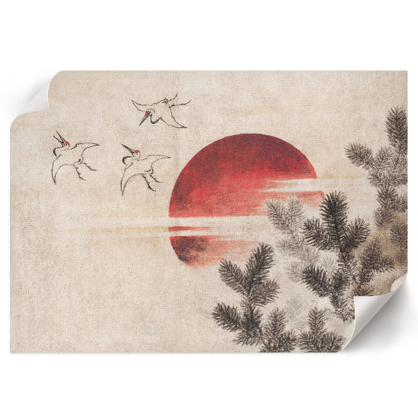 Modern wall art poster Birds and the Sunset