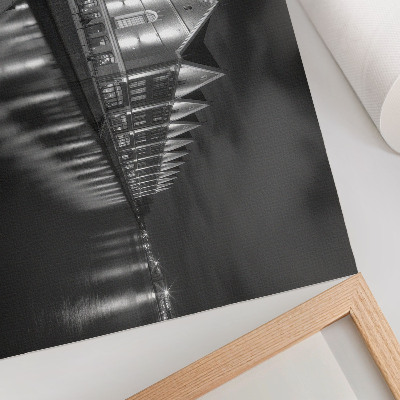 Canvas poster featuring a city at night