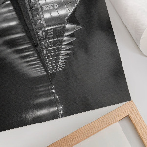 Canvas poster featuring a city at night