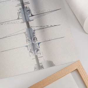 Canvas poster featuring yachts on the water