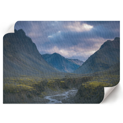 Wall poster with a mountain landscape