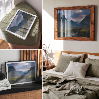 Wall poster with a mountain landscape