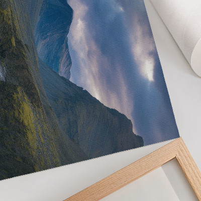 Wall poster with a mountain landscape