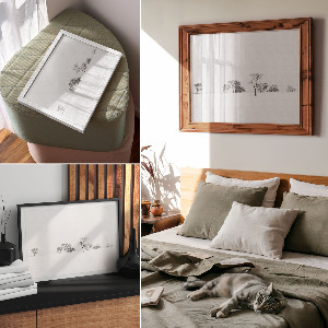 Wall poster Trees in winter