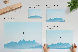 Modern wall art poster Mountain freedom