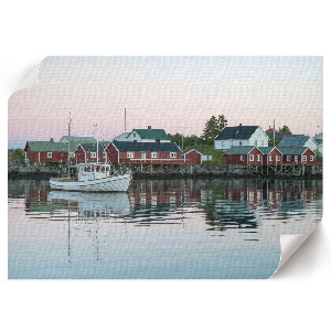 Canvas poster Lodz village