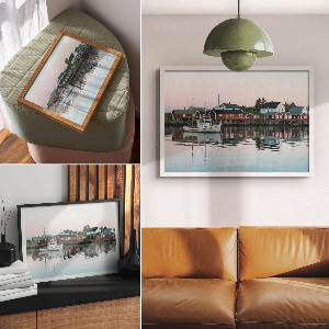 Canvas poster Lodz village