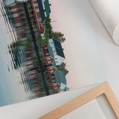 Canvas poster depicting the village of Łódź