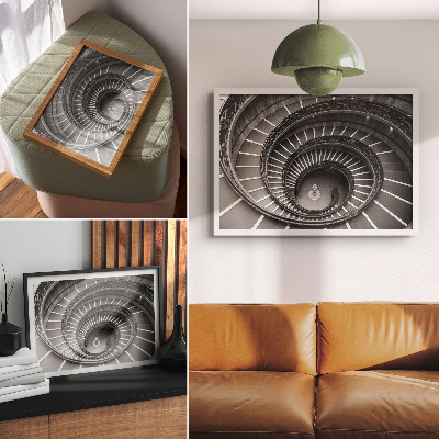 Canvas poster featuring spiral architecture