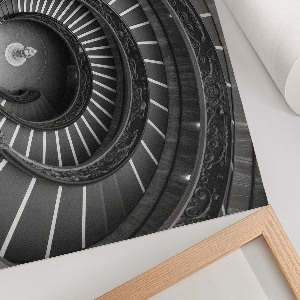 Canvas poster featuring spiral architecture