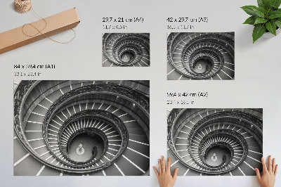 Canvas poster featuring spiral architecture