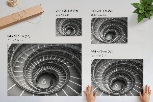 Canvas poster featuring spiral architecture