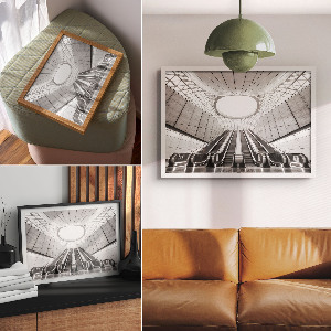 Futuristic architecture wall poster