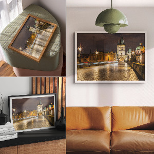 Canvas poster Night panorama